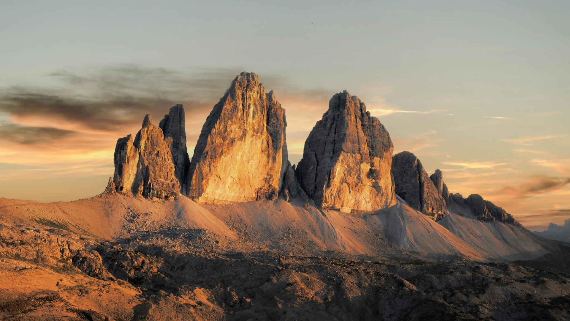 veduta cime nelle dolomiti venete